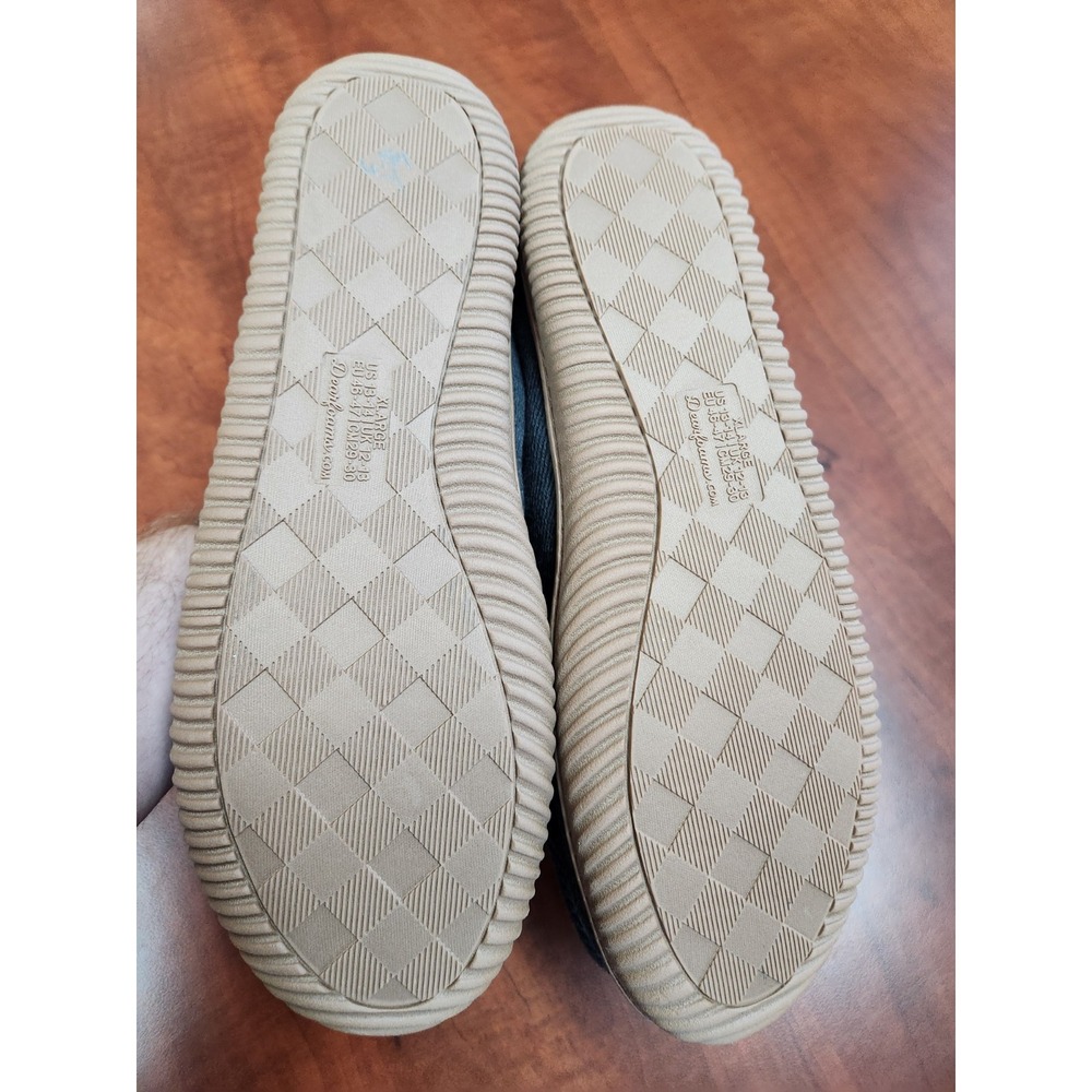 Dearfoam Men's Moccasin Slippers Herringbone Gel Memory Foam Size XL (13-14) NWT - Picture 3 of 4